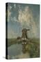 A Windmill on a Polder Waterway, C. 1889-Paul Joseph Constantin Gabriel-Stretched Canvas
