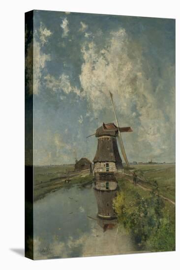 A Windmill on a Polder Waterway, Known as in the Month of July, c.1889-Paul Joseph Constantin Gabriel-Stretched Canvas