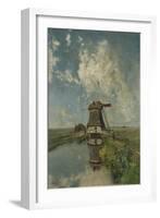 A Windmill on a Polder Waterway, Known as in the Month of July, c.1889-Paul Joseph Constantin Gabriel-Framed Giclee Print