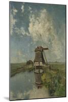 A Windmill on a Polder Waterway, Known as in the Month of July, c.1889-Paul Joseph Constantin Gabriel-Mounted Giclee Print