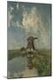 A Windmill on a Polder Waterway, Known as in the Month of July, c.1889-Paul Joseph Constantin Gabriel-Mounted Giclee Print