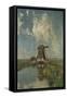 A Windmill on a Polder Waterway, known as in the Month of July-Paul Joseph Constantin Gabriel-Framed Stretched Canvas