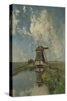 A Windmill on a Polder Waterway, known as in the Month of July-Paul Joseph Constantin Gabriel-Stretched Canvas