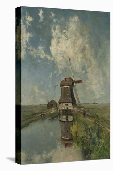 A Windmill on a Polder Waterway, known as in the Month of July-Paul Joseph Constantin Gabriel-Stretched Canvas