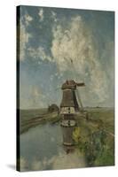 A Windmill on a Polder Waterway, known as in the Month of July-Paul Joseph Constantin Gabriel-Stretched Canvas