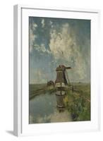 A Windmill on a Polder Waterway, known as in the Month of July-Paul Joseph Constantin Gabriel-Framed Art Print