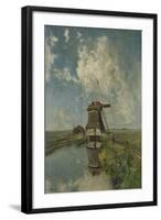 A Windmill on a Polder Waterway, known as in the Month of July-Paul Joseph Constantin Gabriel-Framed Art Print