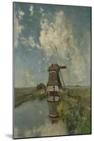 A Windmill on a Polder Waterway, known as in the Month of July-Paul Joseph Constantin Gabriel-Mounted Art Print