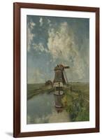 A Windmill on a Polder Waterway, known as in the Month of July-Paul Joseph Constantin Gabriel-Framed Art Print