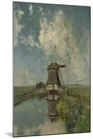 A Windmill on a Polder Waterway, known as in the Month of July-Paul Joseph Constantin Gabriel-Mounted Art Print
