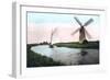 A Windmill on the Norfolk Broads, Norfolk, 1926-null-Framed Giclee Print