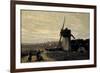 A Windmill-Jean-Baptiste-Camille Corot-Framed Giclee Print