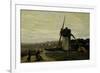 A Windmill-Jean-Baptiste-Camille Corot-Framed Giclee Print