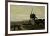 A Windmill-Jean-Baptiste-Camille Corot-Framed Giclee Print