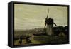 A Windmill-Jean-Baptiste-Camille Corot-Framed Stretched Canvas