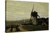 A Windmill-Jean-Baptiste-Camille Corot-Stretched Canvas