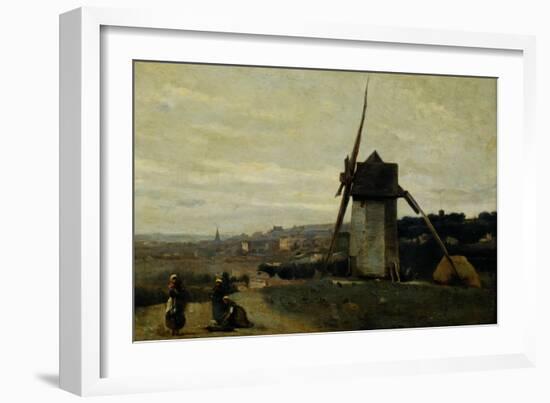 A Windmill-Jean-Baptiste-Camille Corot-Framed Giclee Print