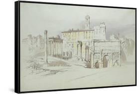 A Window of the Palazzo Tolomei-John Ruskin-Framed Stretched Canvas