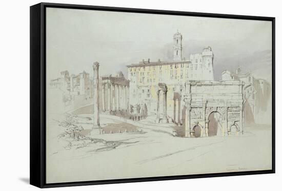 A Window of the Palazzo Tolomei-John Ruskin-Framed Stretched Canvas