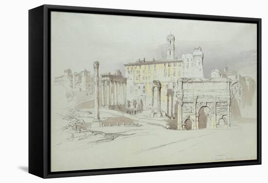 A Window of the Palazzo Tolomei-John Ruskin-Framed Stretched Canvas