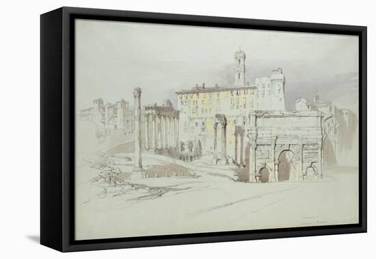 A Window of the Palazzo Tolomei-John Ruskin-Framed Stretched Canvas