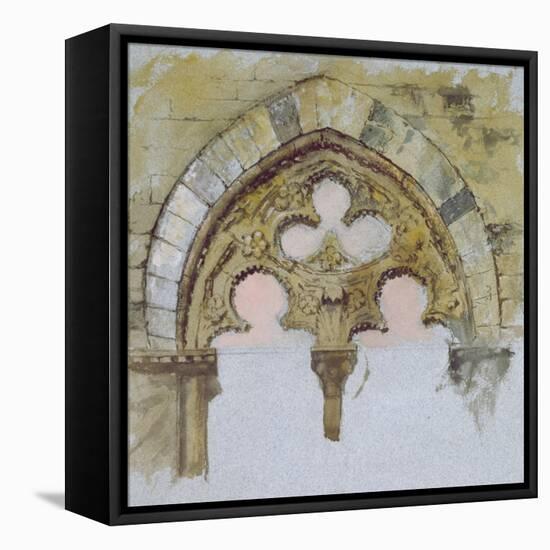 A Window of the Palazzo Tolomei-John Ruskin-Framed Stretched Canvas