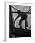 A Window Washer Cleaning the Windows-Peter Stackpole-Framed Premium Photographic Print