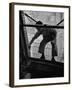 A Window Washer Cleaning the Windows-Peter Stackpole-Framed Premium Photographic Print