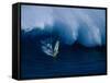 A Windsurfer Riding a Big Wave-null-Framed Stretched Canvas