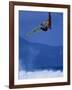 A Windsurfing in Mid-Air-null-Framed Photographic Print