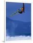 A Windsurfing in Mid-Air-null-Framed Photographic Print