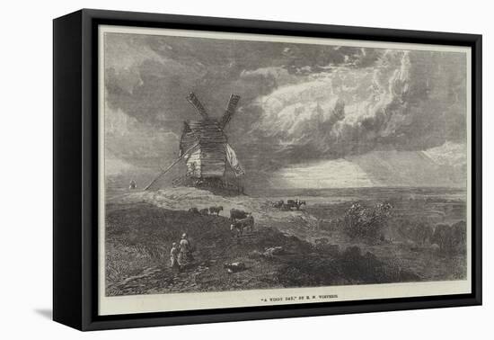 A Windy Day-Edmund Morison Wimperis-Framed Stretched Canvas