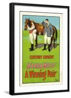 A WINNING PAIR, from left: Wanda Wiley, Charles Lamont, 1925.-null-Framed Art Print