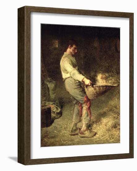 A Winnower, 1866-68-Jean-François Millet-Framed Giclee Print