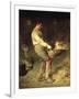 A Winnower, 1866-68-Jean-François Millet-Framed Premium Giclee Print