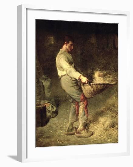 A Winnower, 1866-68-Jean-François Millet-Framed Giclee Print