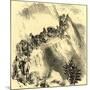 A Winter Adventure on the Simplon Switzerland-null-Mounted Giclee Print