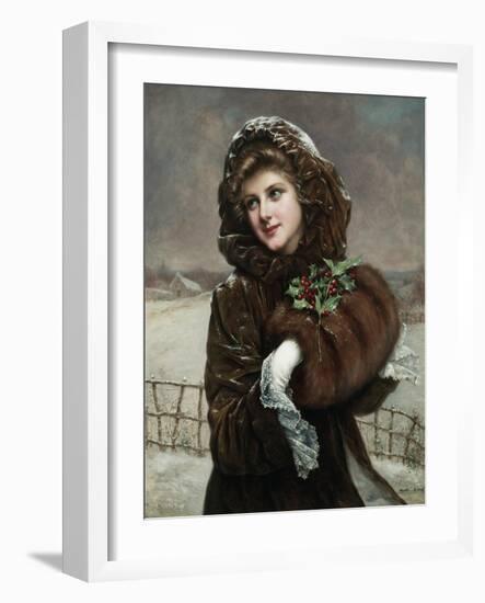 A Winter Beauty by Francois Martin-Kavel-Francois Martin-kavel-Framed Giclee Print