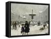 A Winter Day in Gammeltorv, Copenhagen, 1917-Paul Gustav Fischer-Framed Stretched Canvas