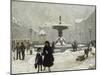 A Winter Day in Gammeltorv, Copenhagen, 1917-Paul Gustav Fischer-Mounted Giclee Print