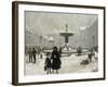 A Winter Day in Gammeltorv, Copenhagen, 1917-Paul Gustav Fischer-Framed Giclee Print