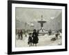 A Winter Day in Gammeltorv, Copenhagen, 1917-Paul Gustav Fischer-Framed Giclee Print