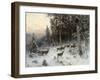 A Winter Evening in the Black Forest, C.1880-German School-Framed Giclee Print