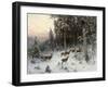 A Winter Evening in the Black Forest, C.1880-German School-Framed Giclee Print