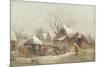 A Winter Farmyard Scene-Thomas Smythe-Mounted Giclee Print