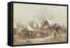 A Winter Farmyard Scene-Thomas Smythe-Framed Stretched Canvas