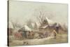 A Winter Farmyard Scene-Thomas Smythe-Stretched Canvas