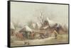 A Winter Farmyard Scene-Thomas Smythe-Framed Stretched Canvas