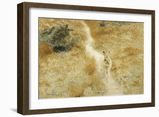 A Winter-Hare in a Landscape-Bruno Liljefors-Framed Giclee Print