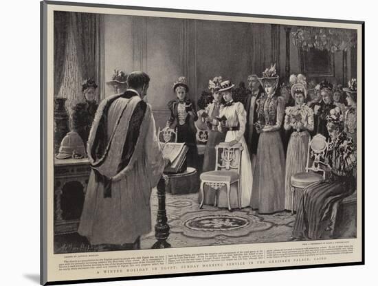 A Winter Holiday in Egypt, Sunday Morning Service in the Ghezireh Palace, Cairo-Arthur Hopkins-Mounted Giclee Print